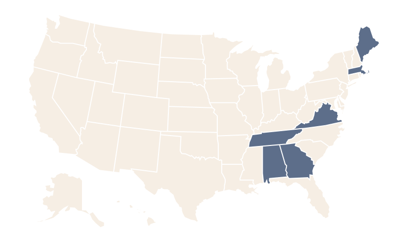 map of the usa and joy families